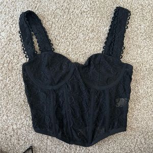 black lacey corset